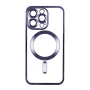 Чехол накладка TPU Metallic Full Camera with Magsafe для Apple Iphone 15 silver