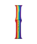 Ремінець Silicone One-Piece Size-S для Apple Watch 38/40mm, Rainbow