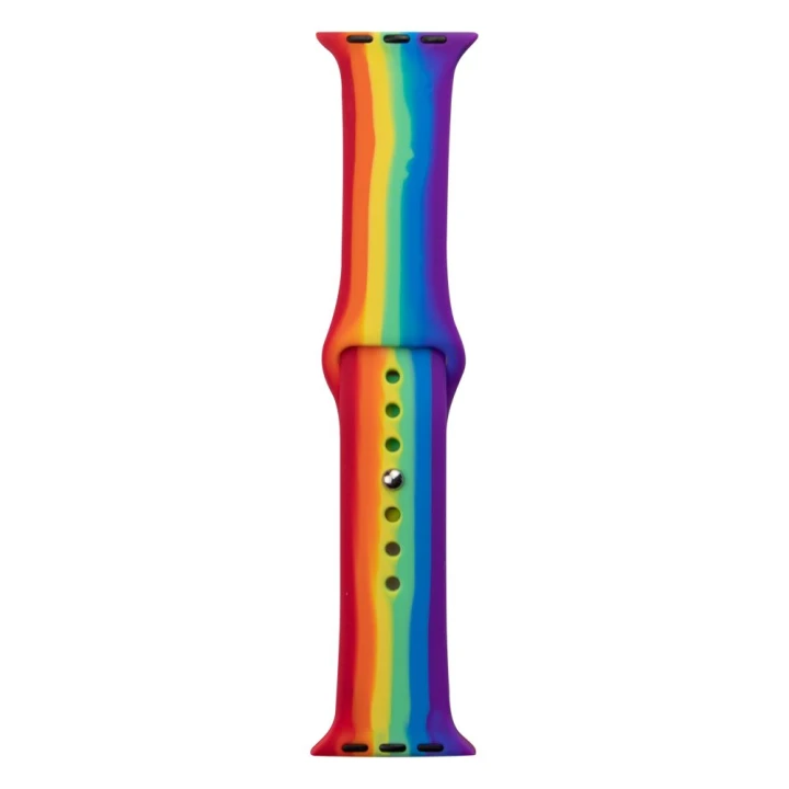 Ремешок Silicone One-Piece Size-S для Apple Watch 38 / 40mm, Rainbow