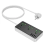 Сетевой Удлинитель Hoco AC7A 1C3A QC3.0 / PD 1.5m, Black