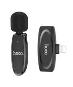 Мікрофон Петличний Бездротовий Hoco L15 Lightning, Black