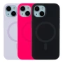 Чохол - накладка Silicone Case with Magsafe для iPhone 15 hot pink