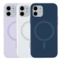 Чохол - накладка Silicone Case with Magsafe для iPhone 12 white