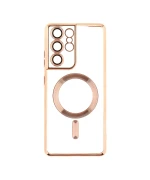Чохол - накладка TPU Metallic Full Camera with Magsafe для Samsung Galaxy S21 Ultra