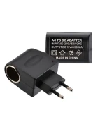 Сетевое Зарядное Устройство AC 220V to Car Cigarette 12V (0.5A) EU, Black