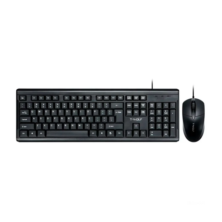 Дротова USB Клавіатура та Миша TWolf TF500, Black