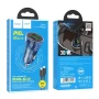 Автомобильное зарядное устройство Hoco Z47A Transparent PD30W+QC3.0 Type-C to Lightning, Transparent blue