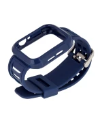 Ремешок Silicone Shine для Apple Watch 44mm + Protect Case, Midnight Blue
