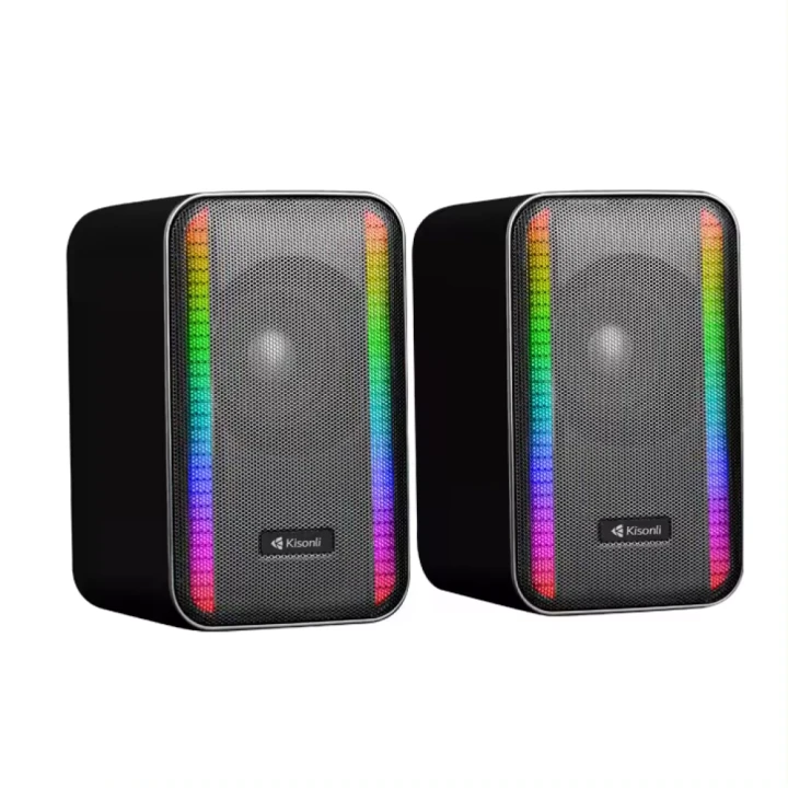 Комп'ютерні колонки Kisonli X22 RGB USB BT, Black