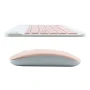 Бездротова Bluetooth Клавіатура та Миша JEQANG JB-350 Bluetooth charging, Pink
