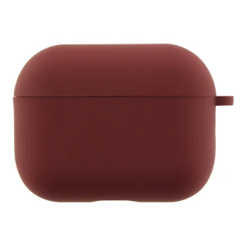 Чехол - футляр Silicone Case with microfibra для Airpods Pro 3, Maroon