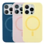 Чехол - накладка Silicone Case with Magsafe для iPhone 15 Pro Max yellow