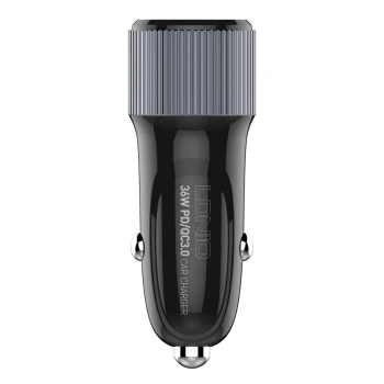 Автомобильное Зарядное Устройство LDNIO C510Q USB QC3.0 / Type-C PD 38W, Black