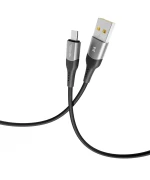 Data-кабель Ridea RC-US42 UltraStrong MicroUSB 3A 1.2m, Black