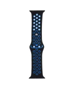 Ремешок Silicone Nike для Apple Watch 38 / 40mm + Protect Case, 08, Black-Blue