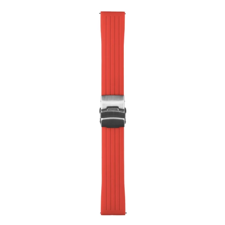 Універсальний ремінець Silicone + Metal lock для Samsung / Amazfit / Huawei 22mm, Red