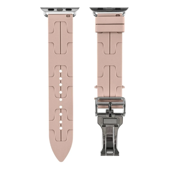 Ремінець Silicone Hermes для Watch 42 / 44 / 45 / 49 mm, With Milk