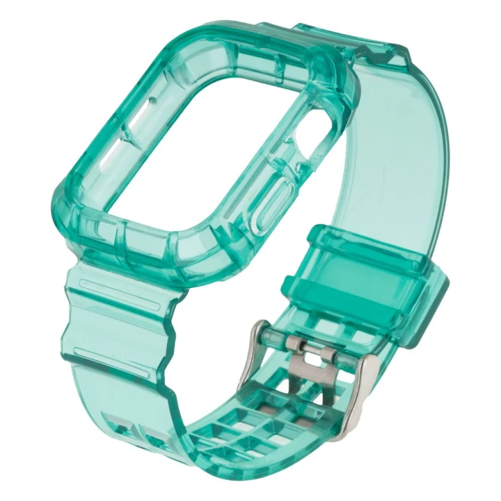 Ремешок Color Transparent для Apple Watch 40mm + Protect Case, Green