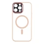 Чехол накладка TPU + PC + Metal Calais with MagSafe для iPhone 14 Pro pink