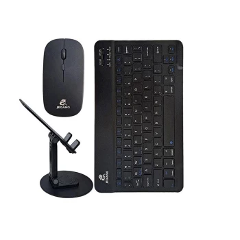 Бездротова Клавіатура та Миша JEQANG JB-986 BT keyboard + mouse + bracket, Black