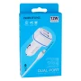 Автомобильное Зарядное Устройство Borofone BZ14 2.4A cable USB to Lightning, White