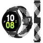 Ремінець Nylon 22mm Elastic Adjustment для Samsung / Amazfit / Huawei, Black White