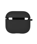 Чехол футляр Silicone Case with microfibra для Airpods 3, Black