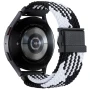 Ремінець Nylon 22mm Elastic Adjustment для Samsung / Amazfit / Huawei, Black White