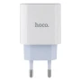 Сетевое Зарядное Устройство Hoco C76A Plus Type-C PD 20W QC3.0 3A, White