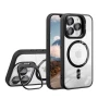 Чохол накладка TPU + PC + Metal Stand Case з MagSafe and Camera Lenses для iPhone 12 / 12 Pro purple