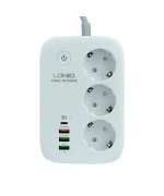 Сетевой Удлинитель LDNIO SEW3452 3 ports / PD / 3USB/ 1 QC 3.0 / 1 Type-C / WiFi, White