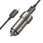 Автомобільний зарядний пристрій Hoco Z48 Tough 40W (2C) Type-C to Lightning, Metallic gray
