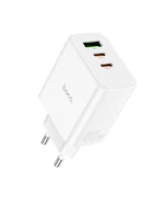 Сетевое зарядное устройство Hoco C126A Pure PD40W QC3.0 3A (2Type-C / 1Type-A), White