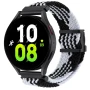 Ремінець Nylon 22mm Elastic Adjustment для Samsung / Amazfit / Huawei, Black White