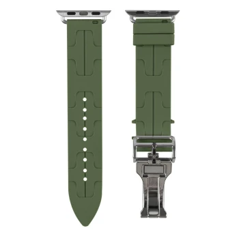Ремешок Silicone Hermes для Watch 38 / 40 / 41 mm, Pine Needle Green