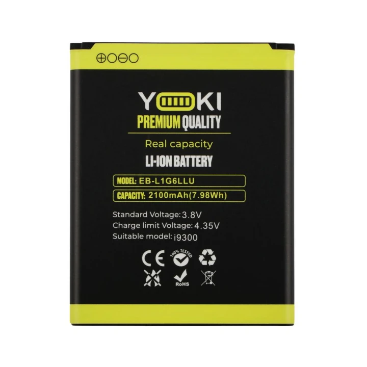 Акумулятор Yoki EB-L1G6LLU для Samsung Galaxy S3 2100mah