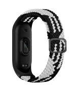 Ремешок для Xiaomi Mi Band 3 / 4 / 5 / 6 / 7 Elastic adjustment, Black White