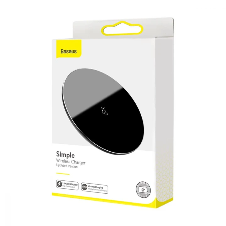 Бездротовий зарядний пристрій Baseus Wireless Charger WXJK-B 15W (Upgraded Edition), Black