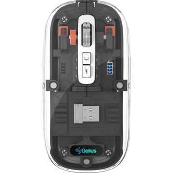 Беспроводная Bluetooth мышь Gelius Aura GP-WM001 Бесшумная, Transparent-Grey