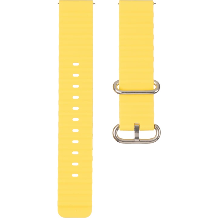 Ремешок для смарт-часов универсальный Flat marine style (20мм), Yellow