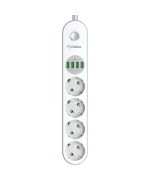 Подовжувач Gelius Pro PowerStrip G-Power GP-PS001 4 ports 220V / 4 USB 3.4A  2m, White