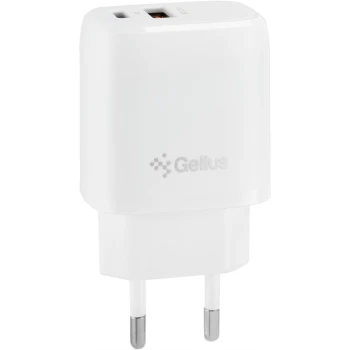 Мережевий зарядний пристрій Gelius Pro GP-HC014 USB, PD 3A 20W QC3.0, White
