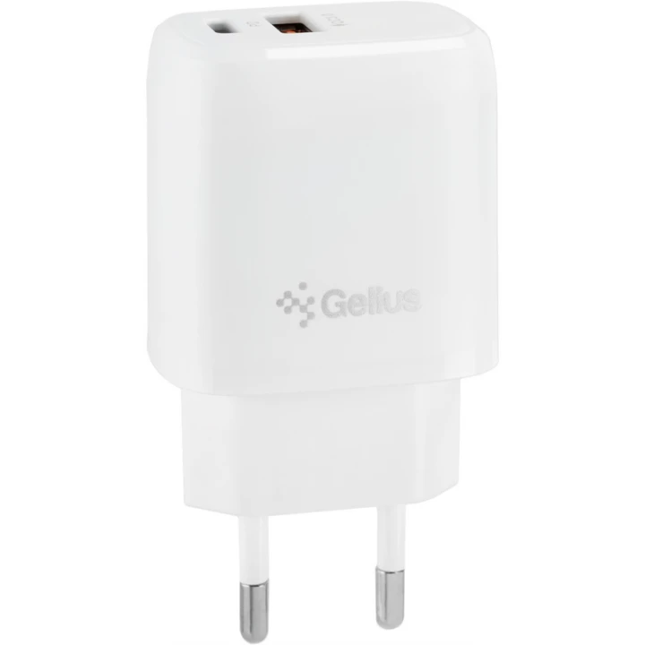 Мережевий зарядний пристрій Gelius Pro GP-HC014 USB, PD 3A 20W QC3.0, White