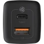 Мережевий зарядний пристрій Baseus GaN Lite CCGAN2L-B01 USB QC3.0 Type-C 65W 5A, Black