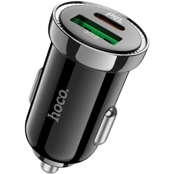 Автомобильное зарядное устройство Hoco Z44 PD20W+QC3.0, Black