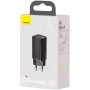 Мережевий зарядний пристрій Baseus GaN Lite CCGAN2L-B01 USB QC3.0 Type-C 65W 5A, Black