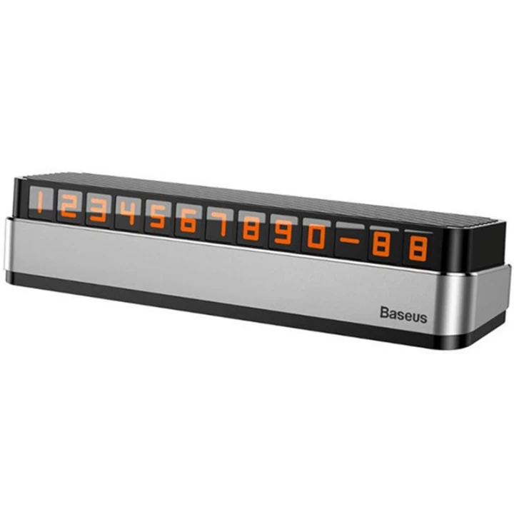 Парковочная карта для номера телефона Baseus Moonlight Box Series ACNUM-B0G, Grey