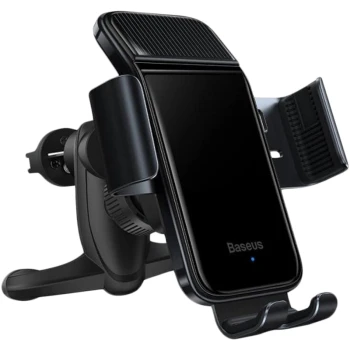 Автомобільний тримач Baseus Smart Solar Power Wireless Car Mount Electric Holder (SUZG000001), Black