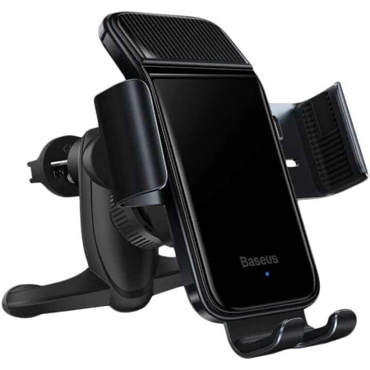 Автомобільний тримач Baseus Smart Solar Power Wireless Car Mount Electric Holder (SUZG000001), Black
