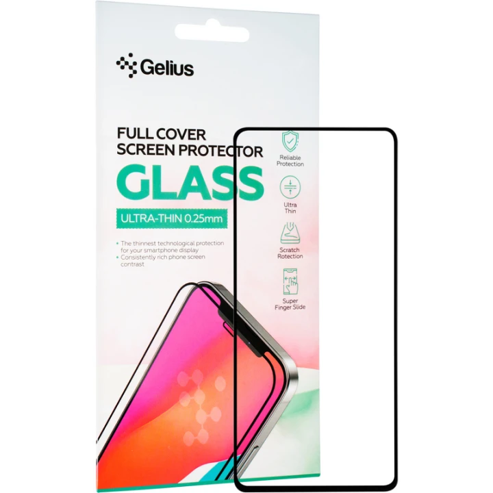 Защитное стекло Gelius Full Cover Ultra-Thin 0.25mm для Xiaomi Redmi Note 10 Lite, Black